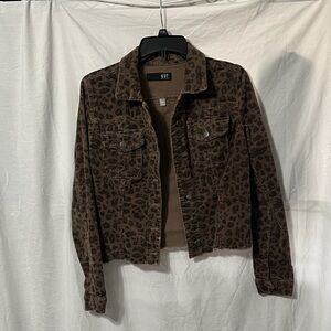 Kut from the Kloth Leopard Print Corduroy Jacket